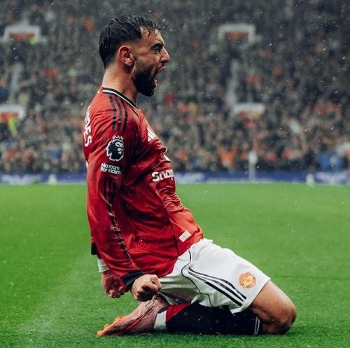 bruno hits the century mark for man united