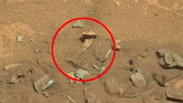 kelihatan tulang berbentuk paha manusia di marikh