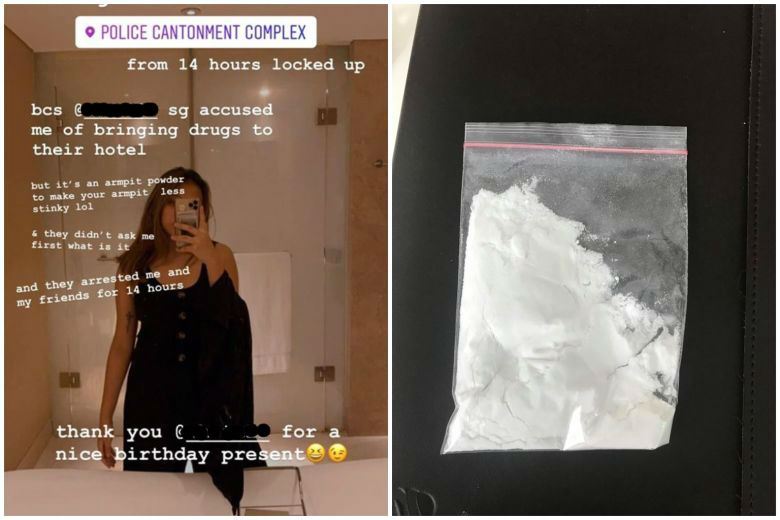 tidur lokap selepas pihak hotel menyangka bedak yang dibawa adalah dadah