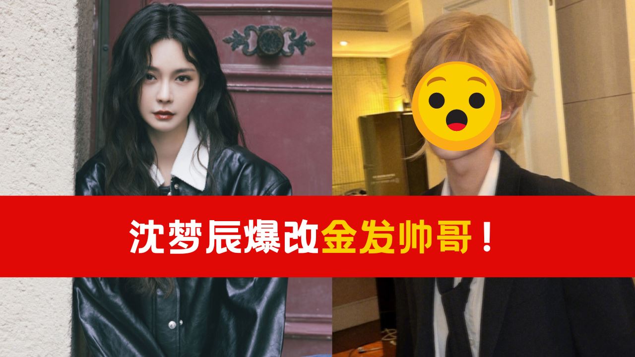 沈梦辰爆改金发帅哥！晒图：我和杨迪谁帅？