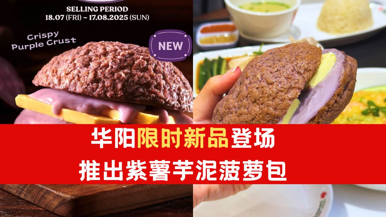 华阳限时新品登场!推出紫薯芋泥菠萝包!