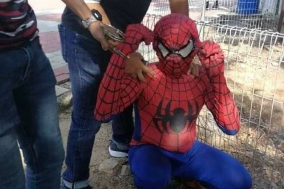 ‘spiderman’ arrested in melaka for overstaying his welcome