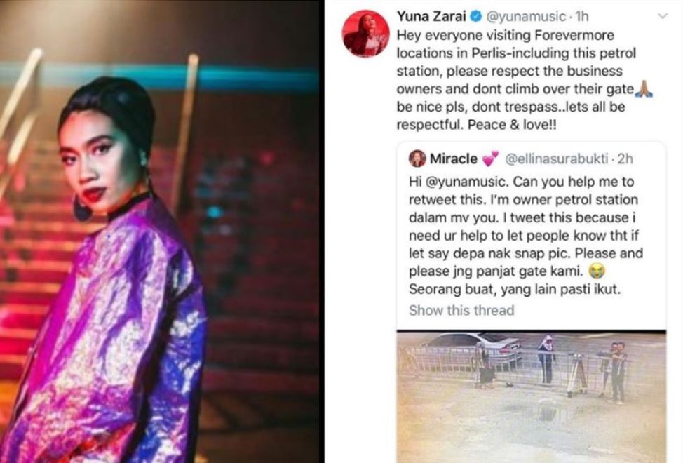 yuna urges visitors to stop trespassing “forevermore” music video locations