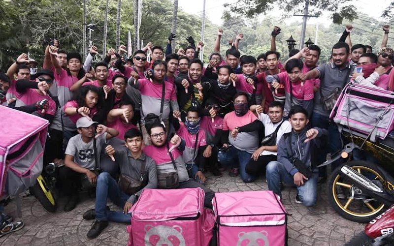 go out and buy your food - foodpanda riders are on strike!