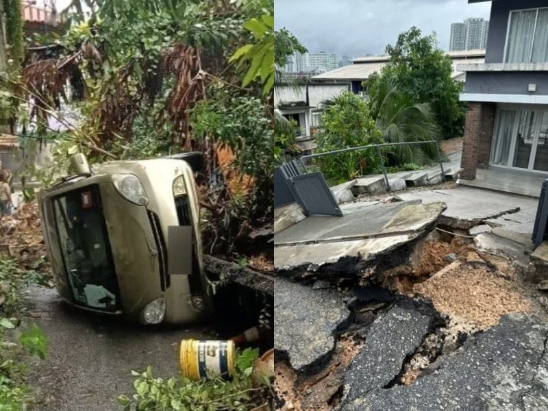 landslide forces evacuation of two kl apartment blocks, vehicles damaged