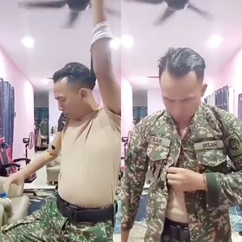 Malaysian Soldier Inspires Netizens Through TikTok Videos Despite Hand Amputation from Accident