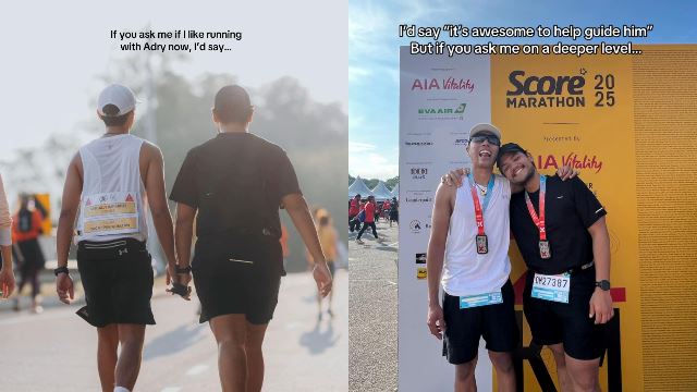 Malaysian Duo Melt Hearts After Completing Half Marathon Together, Guiding Blind Friend Throughout