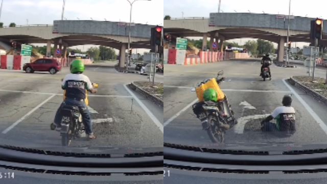 Confused Motorist Encounters Man Sitting in the Middle of Kajang Road at Traffic Light