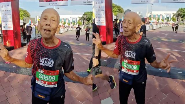 91-Year-Old Malaysian Man Shows Age Is No Limit, Completes 10KM Race!