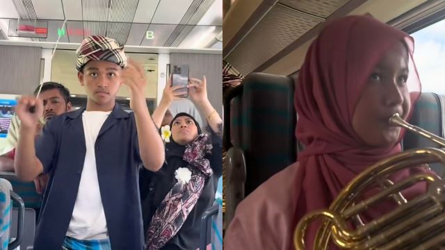 Marching Band Surprises Passengers With Live Performance on Train to Keretapi Sarong 2025