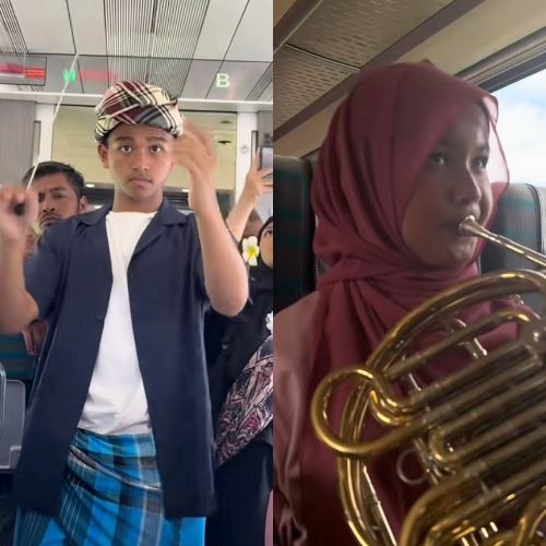 Marching Band Surprises Passengers With Live Performance on Train to Keretapi Sarong 2025