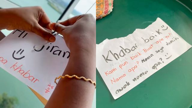12-Year-Old Girl Exchanges Gifts and Letters with Neighbour in Puchong Using a String