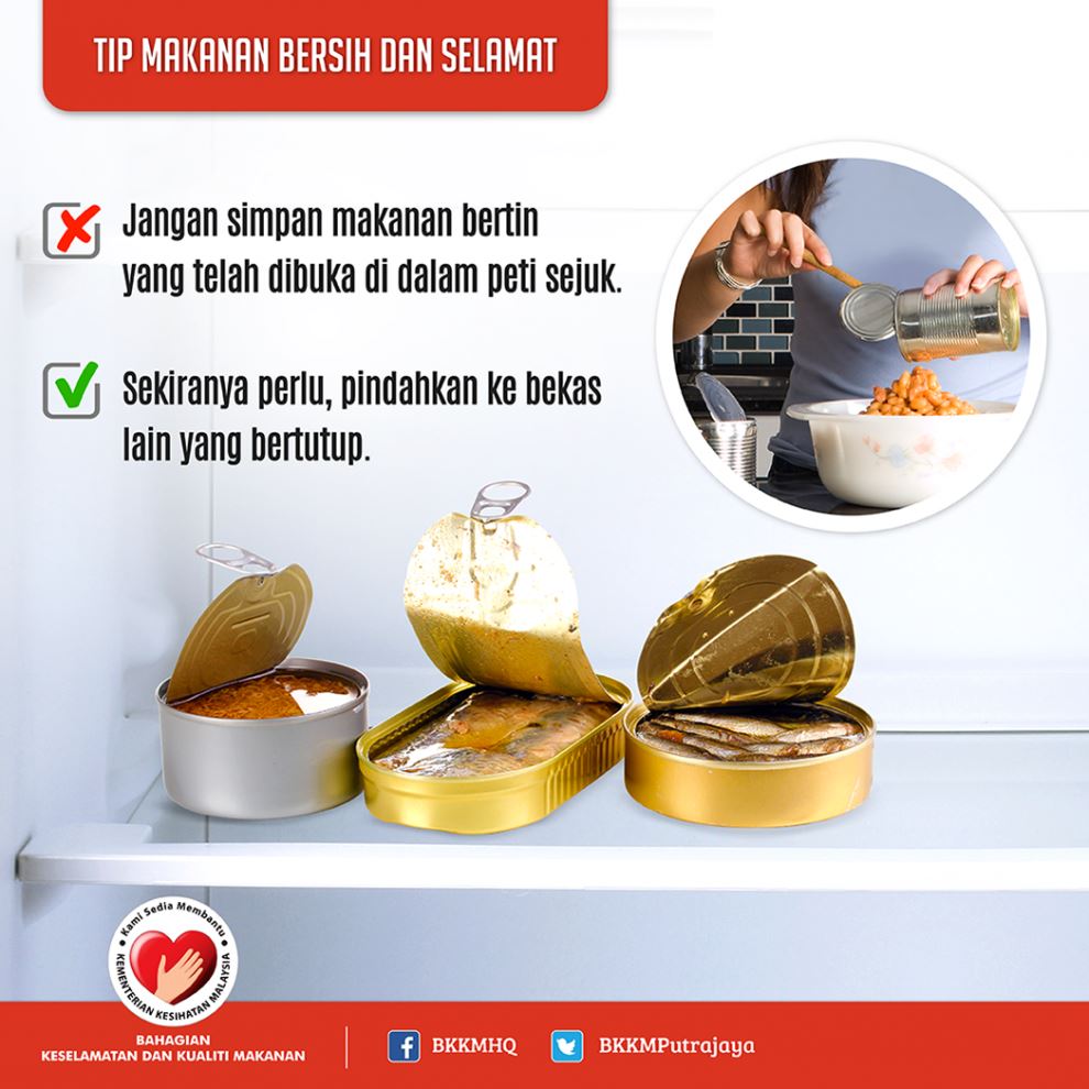 8 tips simpan makanan di dalam peti ais untuk mengelak keracunan