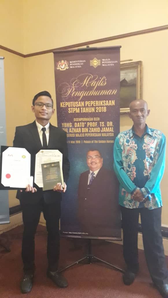 “kesusahan juga antara penyebab utama saya berjaya”- pelajar terbaik stpm 2018