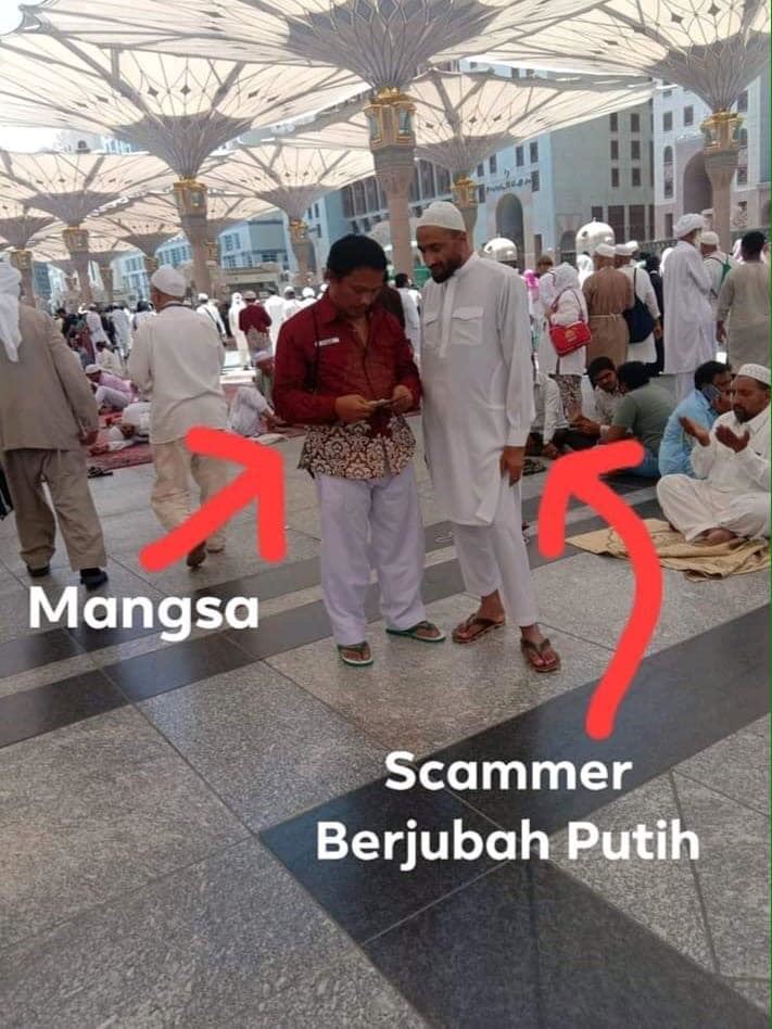 hati-hati, di mekah juga ada scammer dan ini taktik mereka