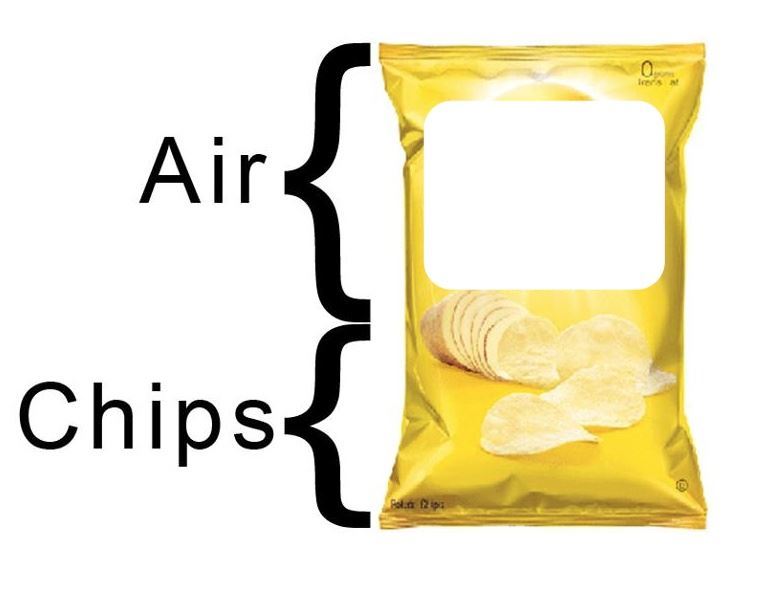 kenapa banyak angin dalam plastik makanan ringan?