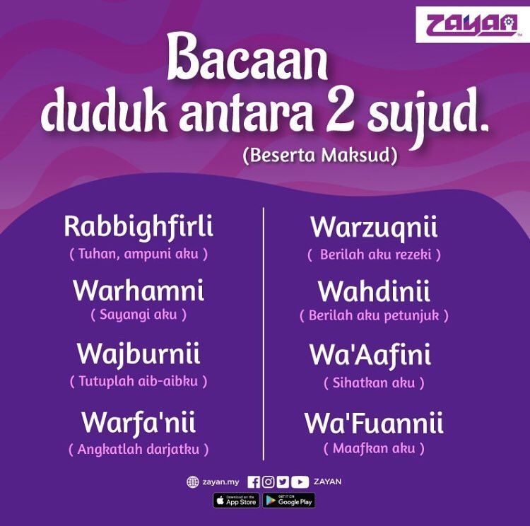 maksud bacaan duduk di antara dua sujud ini sangat bermakna dan mendalam