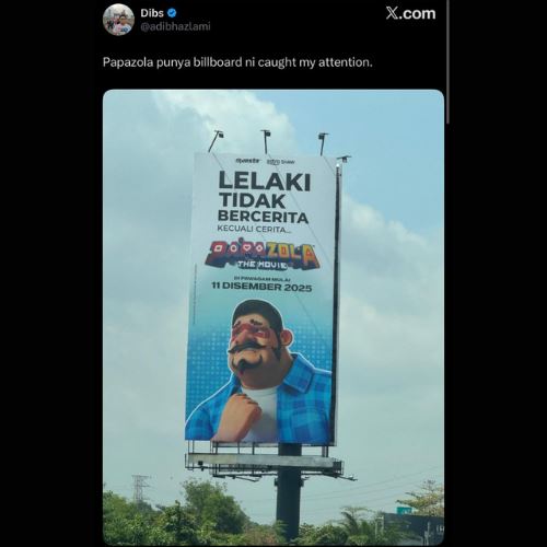 Billboard Papazola Viral ‘Lelaki Tidak Bercerita…’ Tarik Perhatian Pengguna Jalan Raya