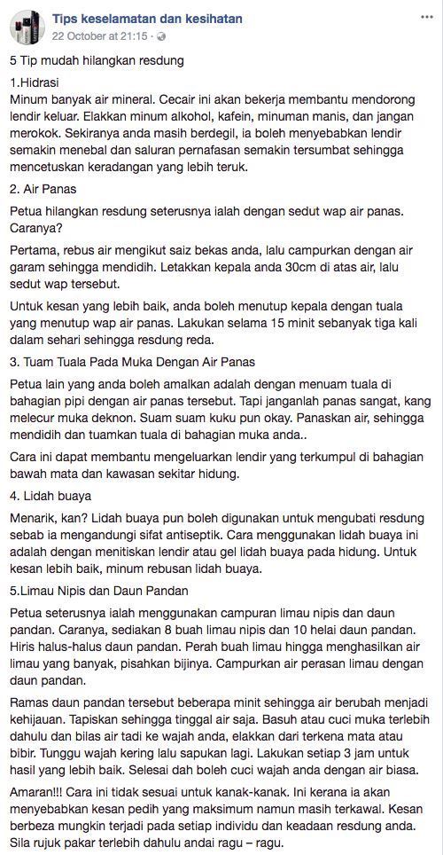 5 tips mudah hilangkan sakit resdung