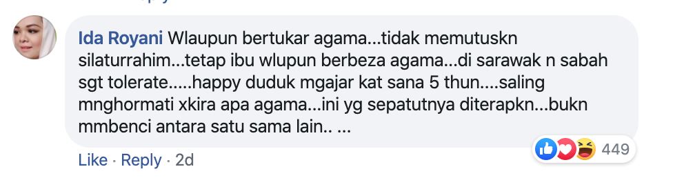 perbezaan agama bukan pemutus kasih kekeluargaan