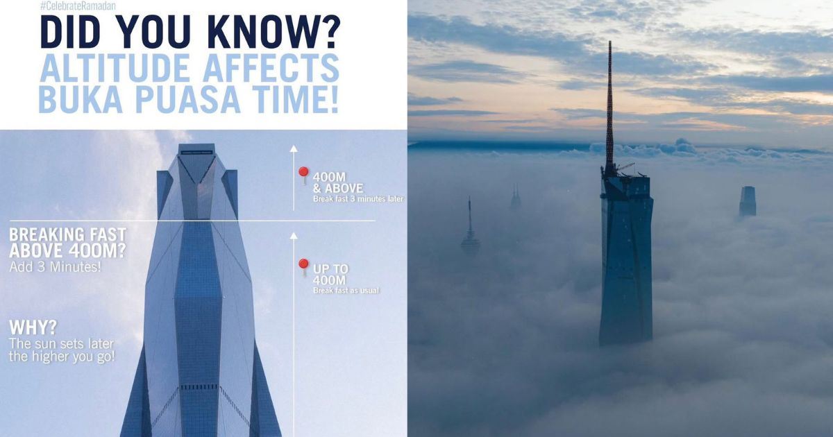 Lagi Tinggi, Lagi Lambat Berbuka? Ini Realiti Berbuka Puasa di Puncak Bangunan Tinggi!