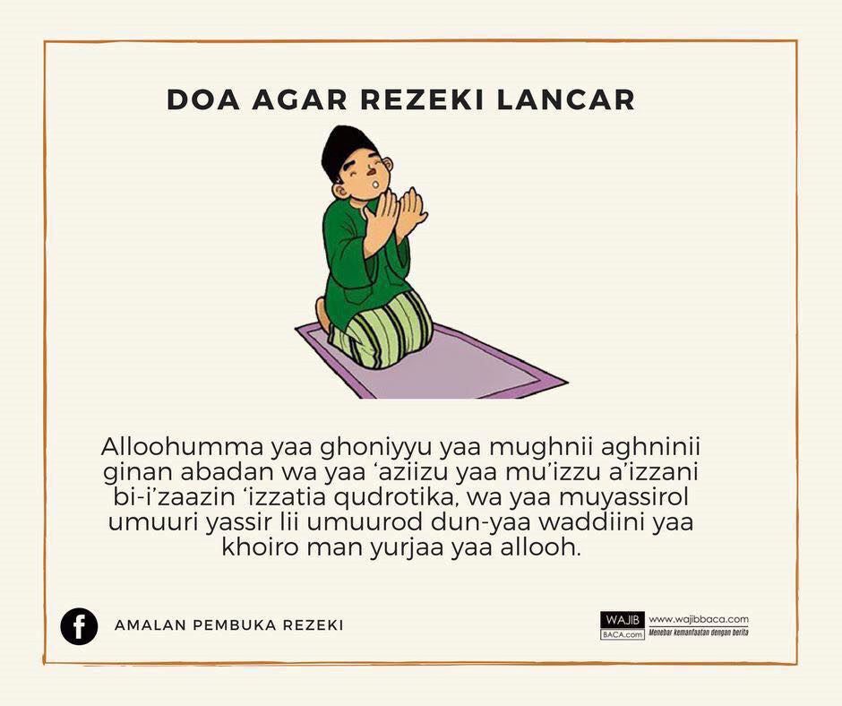 doa agar dikejar-kejar rezeki yang ramai orang belum tahu