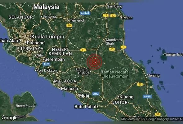 Segamat Dilanda Gempa Bumi Lagi Awal Pagi Ini, Gegaran Keempat Sejak Ahad